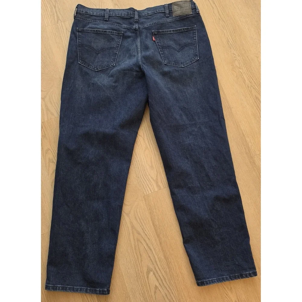 Levi's Relaxed Straight‎ Jeans Dark Blue Denim Dark Wash Cotton Men's
